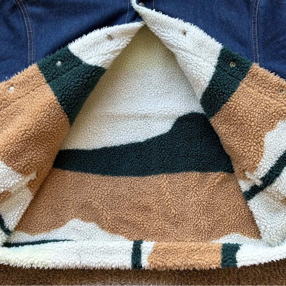 LEVIS REVERSIBLE VINTAGE RELAXED FIT SHERPA TRUCKER JACKET MENS SIZE MEDIUM NEW - Picture 3 of 10